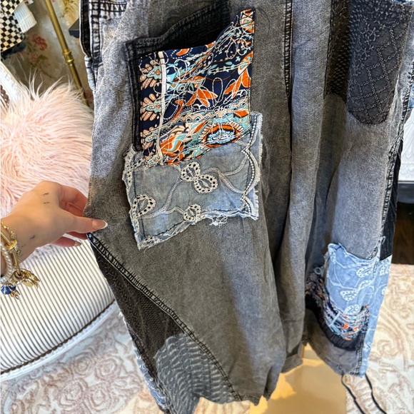 🆕 Oli & Hali Washed Multi‎ Patchwork
Tencel Overall wear Wide Leg OR jogger - Picture 7 of 10